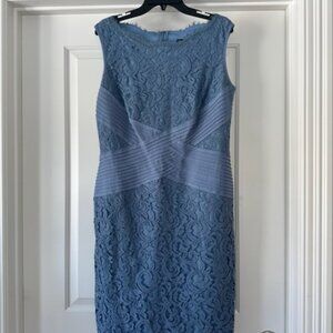 Tadashi Shoji Blue Lace Dress, Size 14